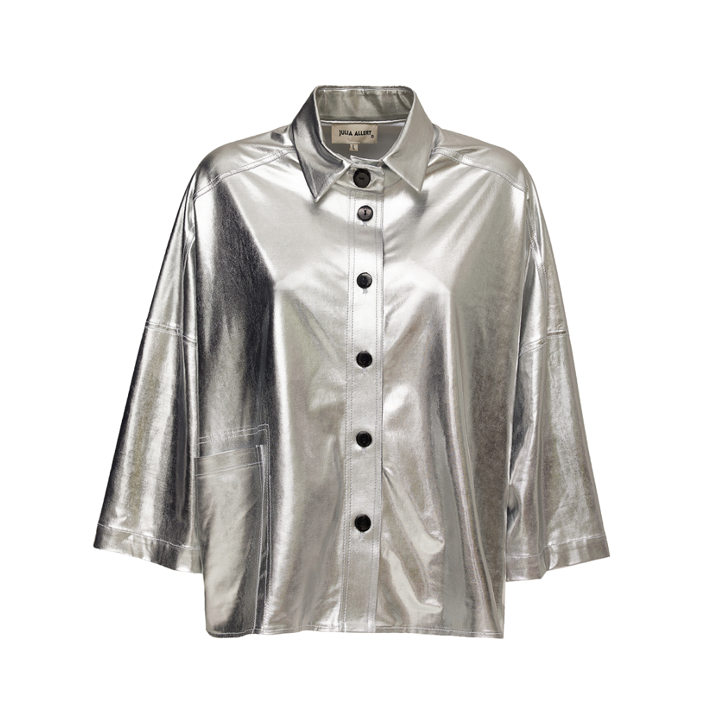 JULIA ALLERT - Loose Fit Shirt | Metallic Silver, buy at DOORS NYC