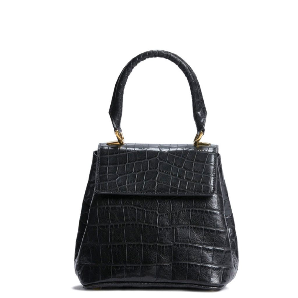 Jeulia Retro Saddle Bag Crocodile print Moon Bag Luxury Hobo Bags