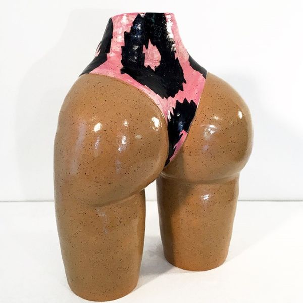 Abstract Leopard Print Booty Vase | Sculpture