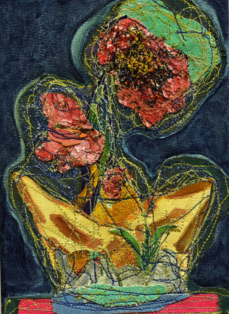 Pink Flowers With Yellow Pot | Design Object