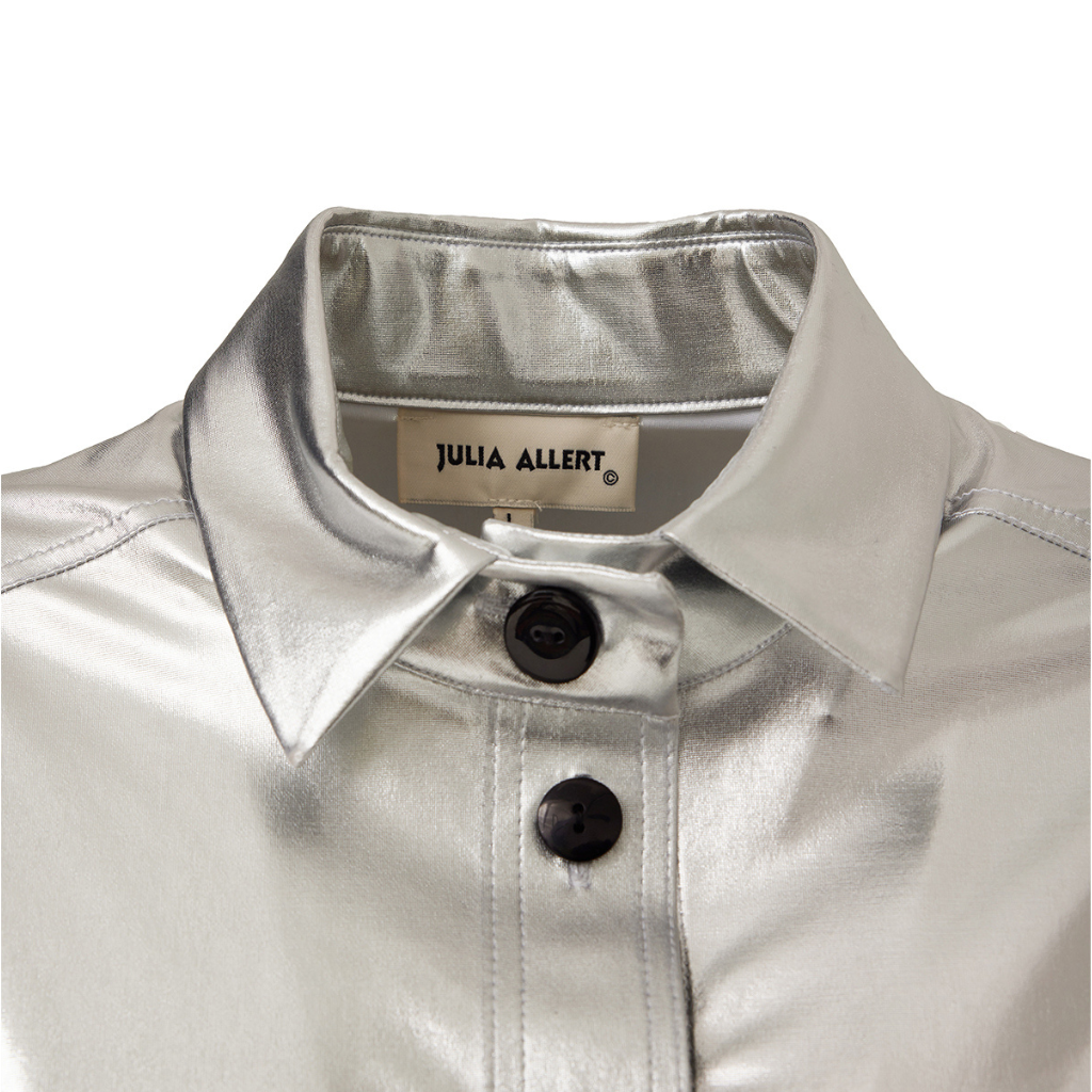 JULIA ALLERT - Loose Fit Shirt | Metallic Silver, buy at DOORS NYC