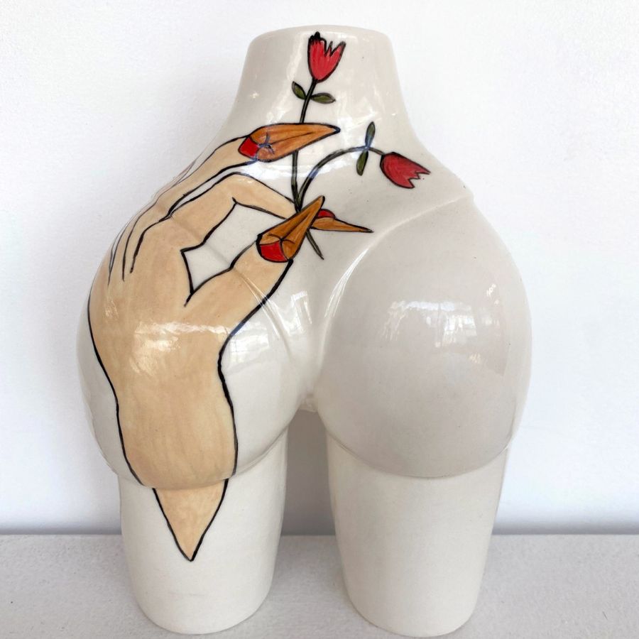 MEEGAN BARNES - Handsy Booty Vase, buy at doors. nyc