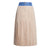 Double Waist Pleated Midi Skirt | Beige