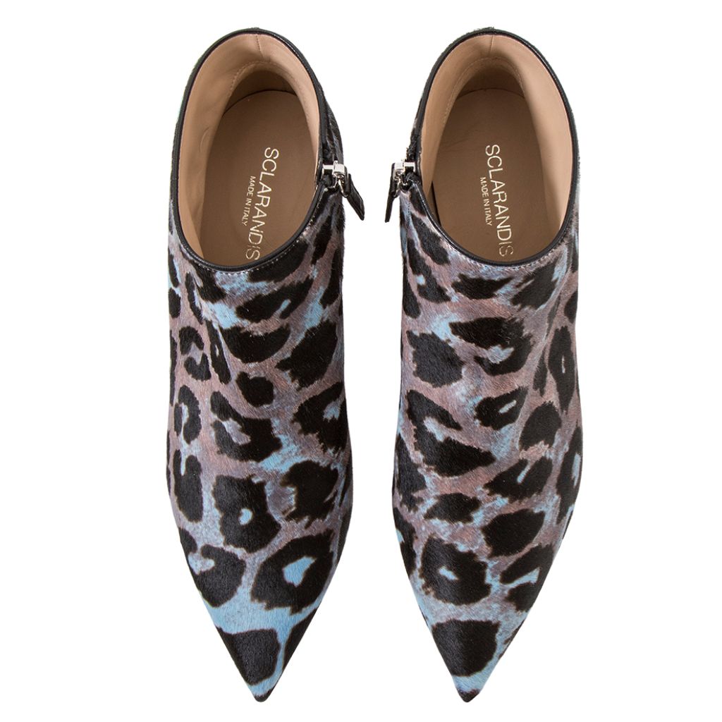 SCLARANDIS - Greta Blue Haircalf Boots, buy at DOORS NYC