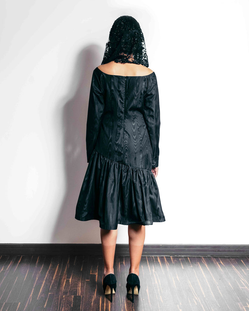 OTKUTYR - Black Moire Dress, buy at DOORS NYC