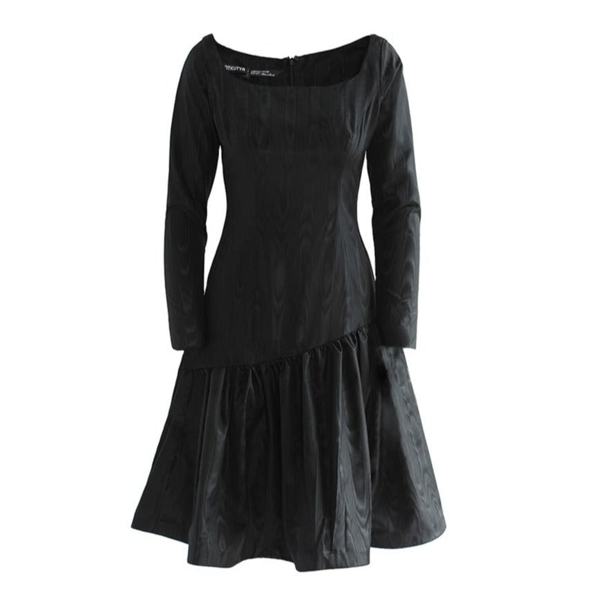 Moire Dress | Black