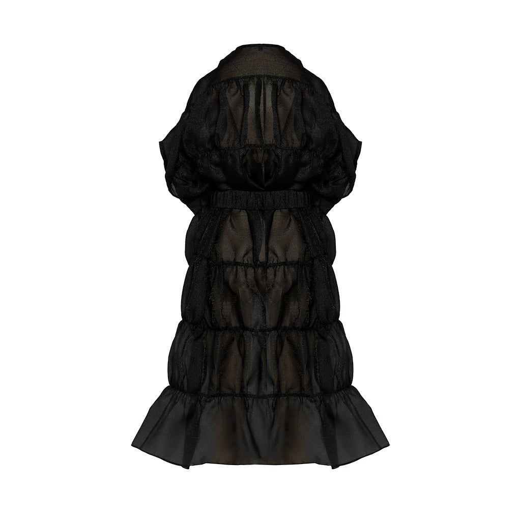 OTKUTYR - Black Organza Cape, buy at DOORS NYC
