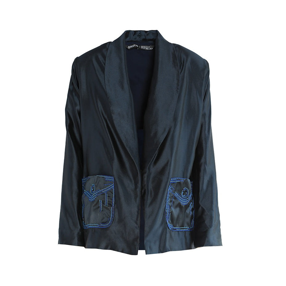 OTKUTYR - Tefetta Jacket | Blue, buy at DOORS NYC