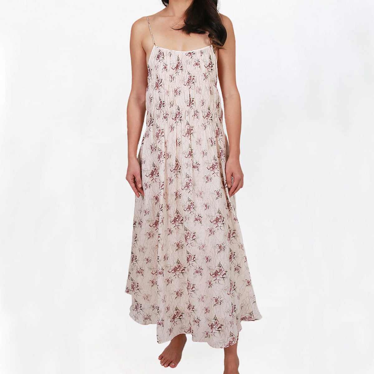 NUAJE NUAJE - Cecilia Open-Back Ramie Dress, buy at doors.nyc