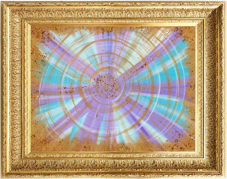 GLAUCIA STANGANELLI - Cosmic Gold Portal | Painting, buy at doors. nyc