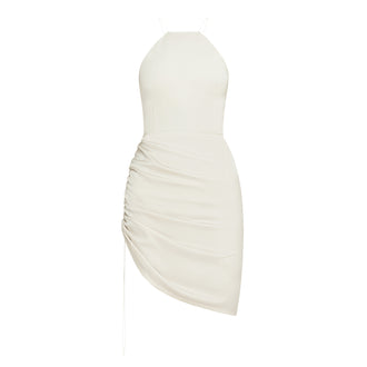 ALICE K - Dress With Ruched Side (in white), buy at doors. nyc