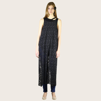 TINY DINOSAUR - Floral-Lace Maxi Dress | Black buy at DOORS NYC