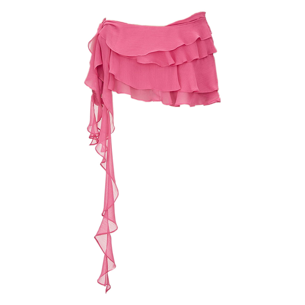 Chiffon Mini Skirt | Pink