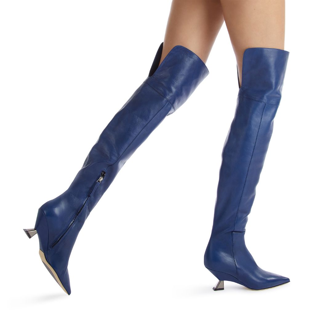 BENEDETTA BOROLI- Fiona Danubio Boots | Blue, buy at DOORS NYC