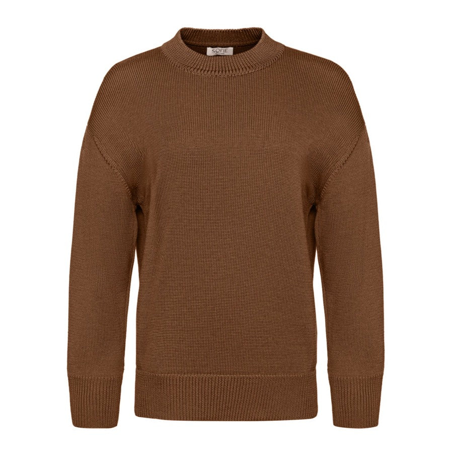 SOFIE STOREE - ﻿Merino Wool Sweater | Brown, buy at doors. nyc