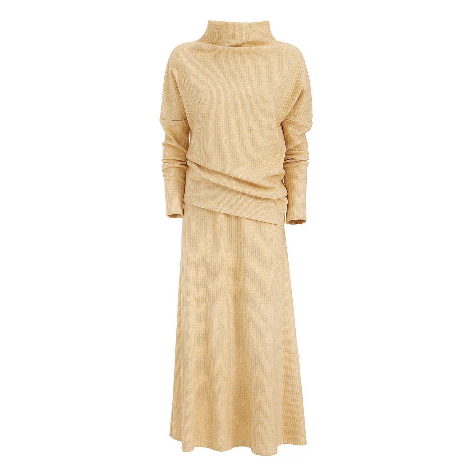 JULIA ALLERT - Rib Knit Basic Skirt | Pale Yellow, buy at DOORS NYC