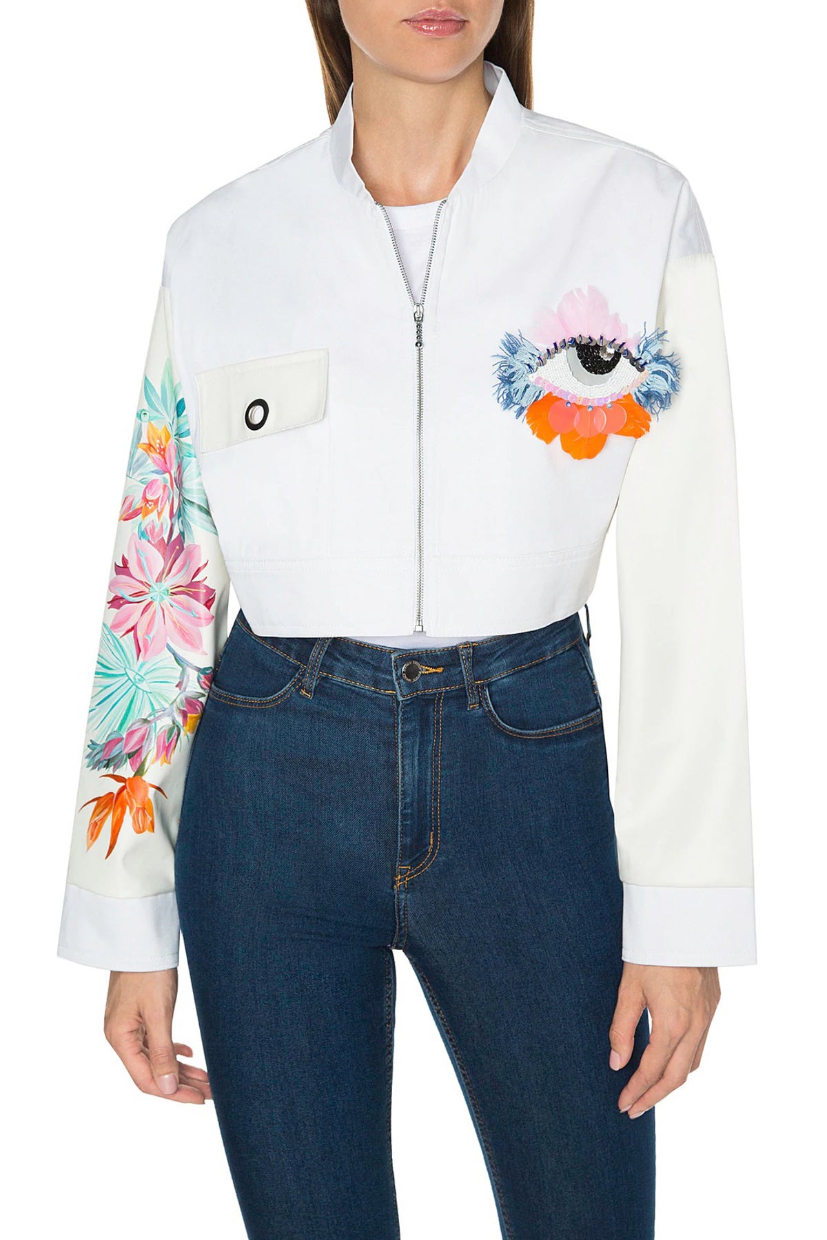 Women's Shearling Hannah Floral Embroidered Coat