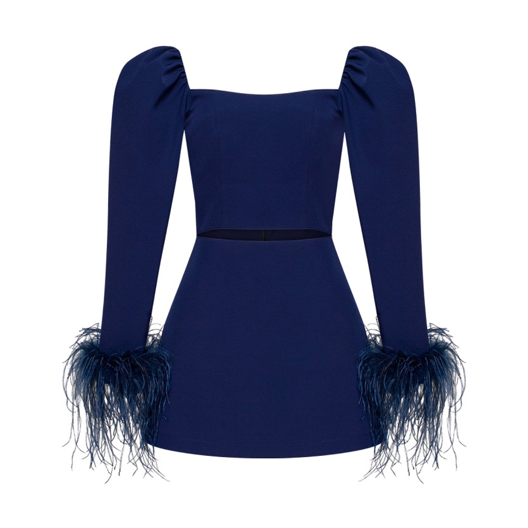 GURANDA - Mini-Dress With Feathers | DOORS NYC L GURANDA - Mini-Dress With Feathers | DOORS NYC L