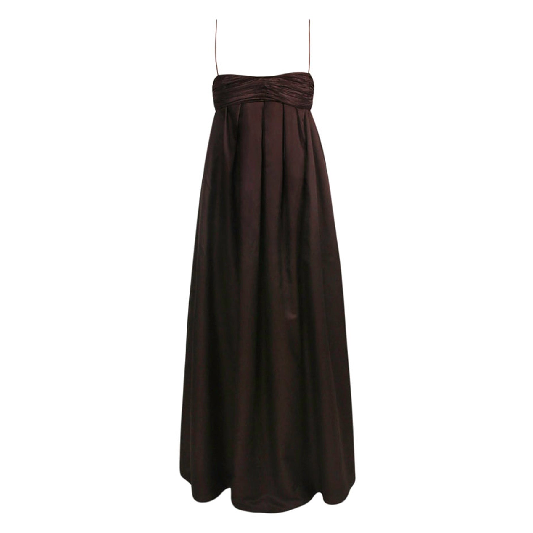 NUAJE NUAJE - Isabelle Cotton and Silk-Blend Maxi Dress | Brown, buy at DOORS NYC