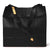 Faldan Foldable Bag in Black Leather