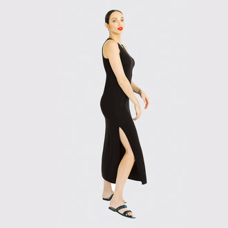 Cashmere Maxi Dress | Black