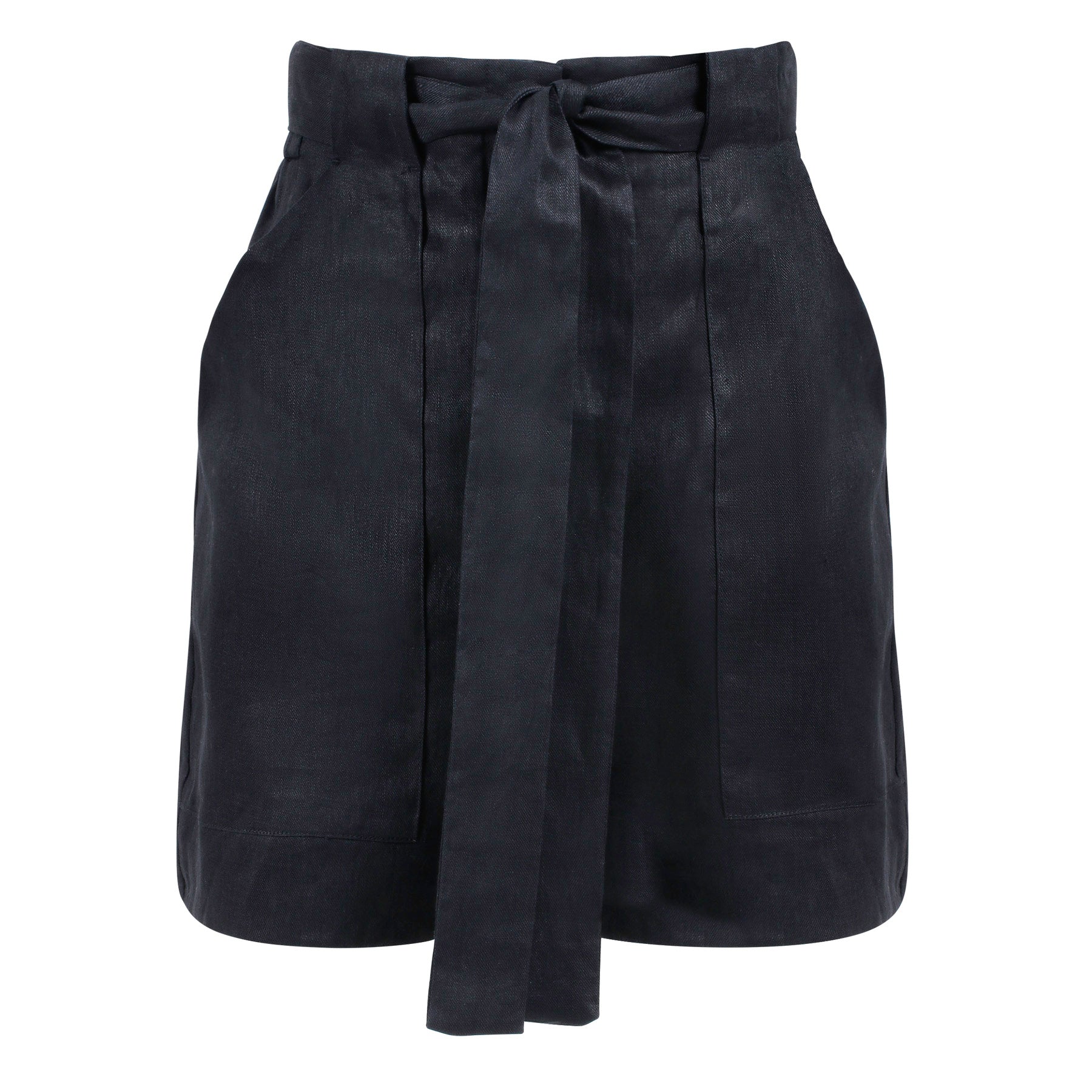 NUAJE NUAJE - Mia Linen Twill Shorts Black | doors.