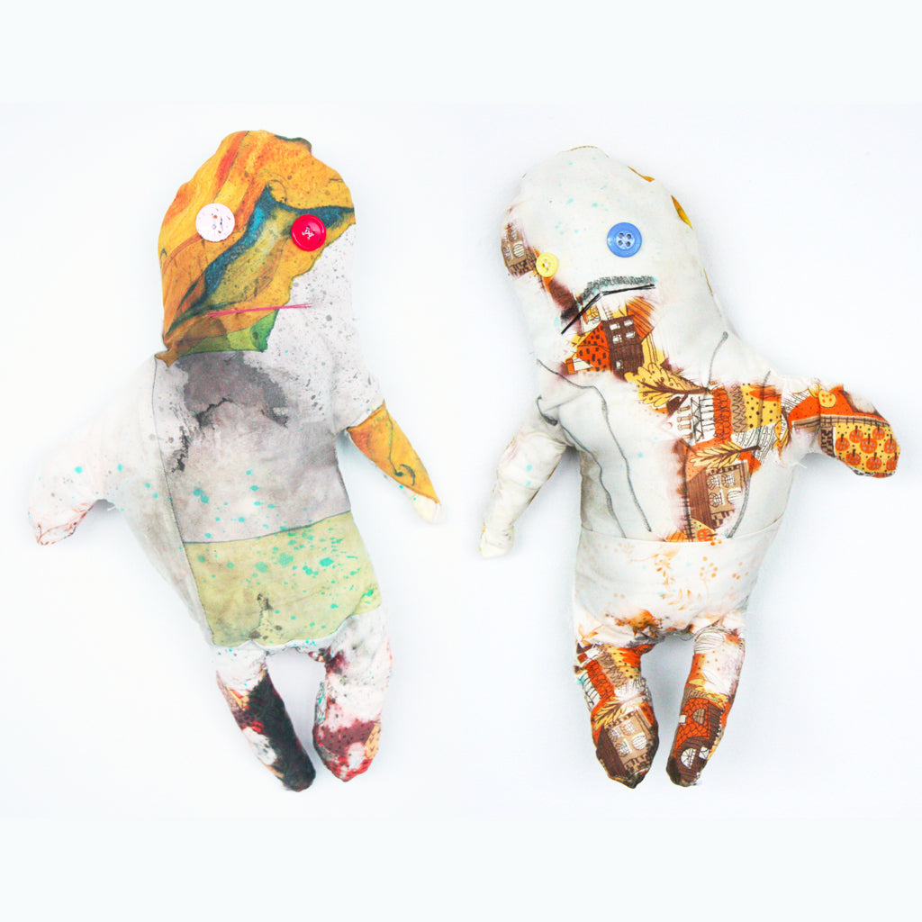 No-Named & Mustache Buddy (Front & Back) | Sculpture