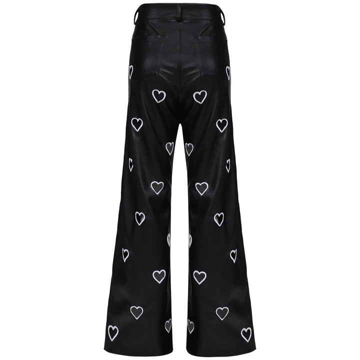 etérea - Julieta & Julieta Cutout-Heart Faux-Leather Pants | Black, buy at doors. nyc