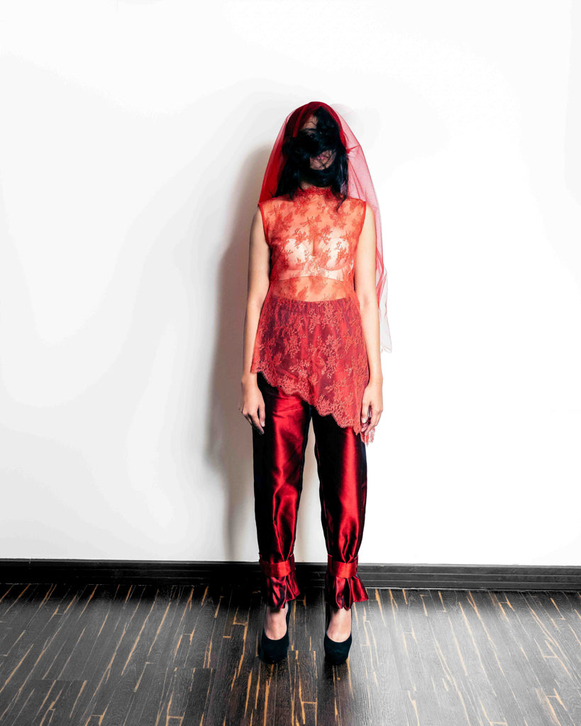 OTKUTYR - Red Lace Top, buy at DOORS NYC