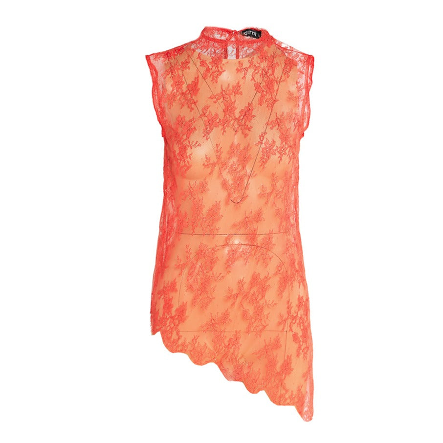 OTKUTYR - Red Lace Top, buy at DOORS NYC