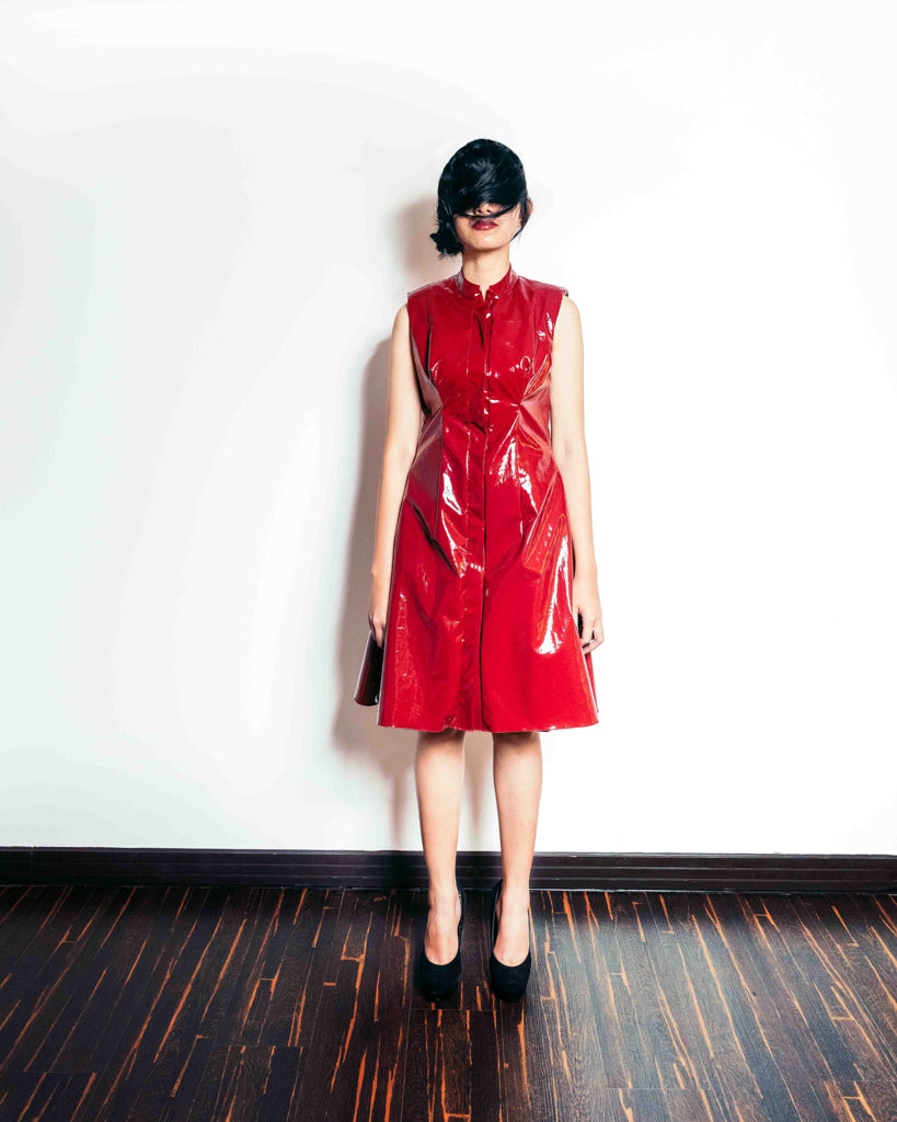 OTKUTYR - Red Vinyl Dress | DOORS NYC OTKUTYR - Red Vinyl Dress | DOORS NYC