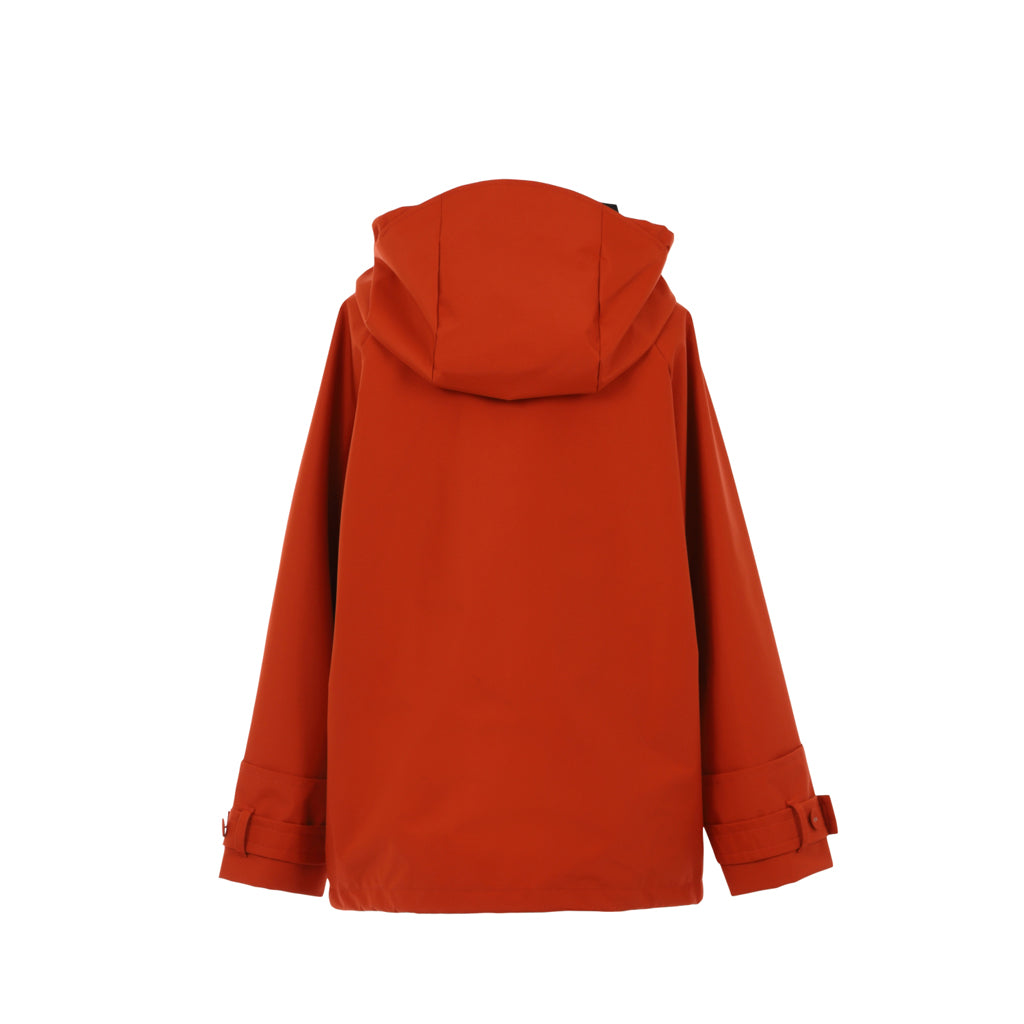 TINY DINOSAUR - Three-Layer Hooded Technical Raincoat | Orange buy at DOORS NYC