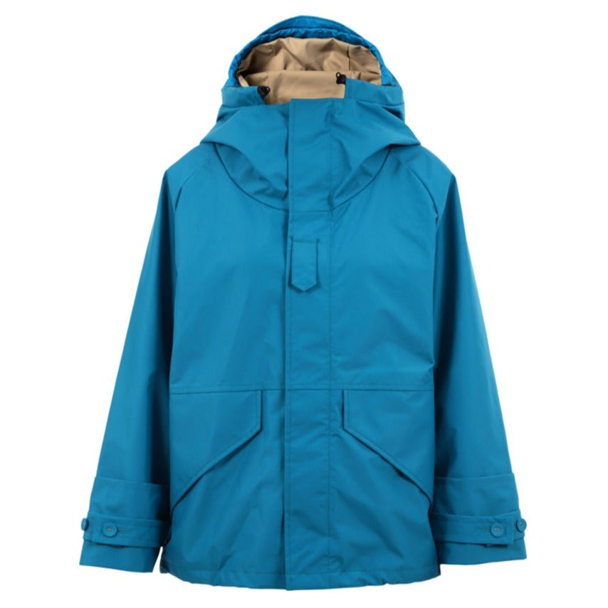 TINY DINOSAUR - Three-Layer Hooded Technical Raincoat | Turquoise buy at DOORS NYC