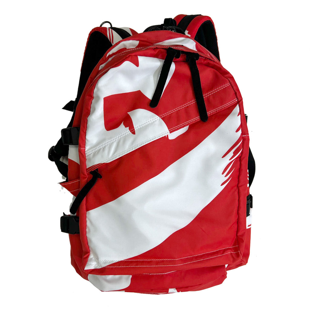 TINY DINOSAUR - Ouridashi Flag Canvas Backpack | Red buy at DOORS NYC
