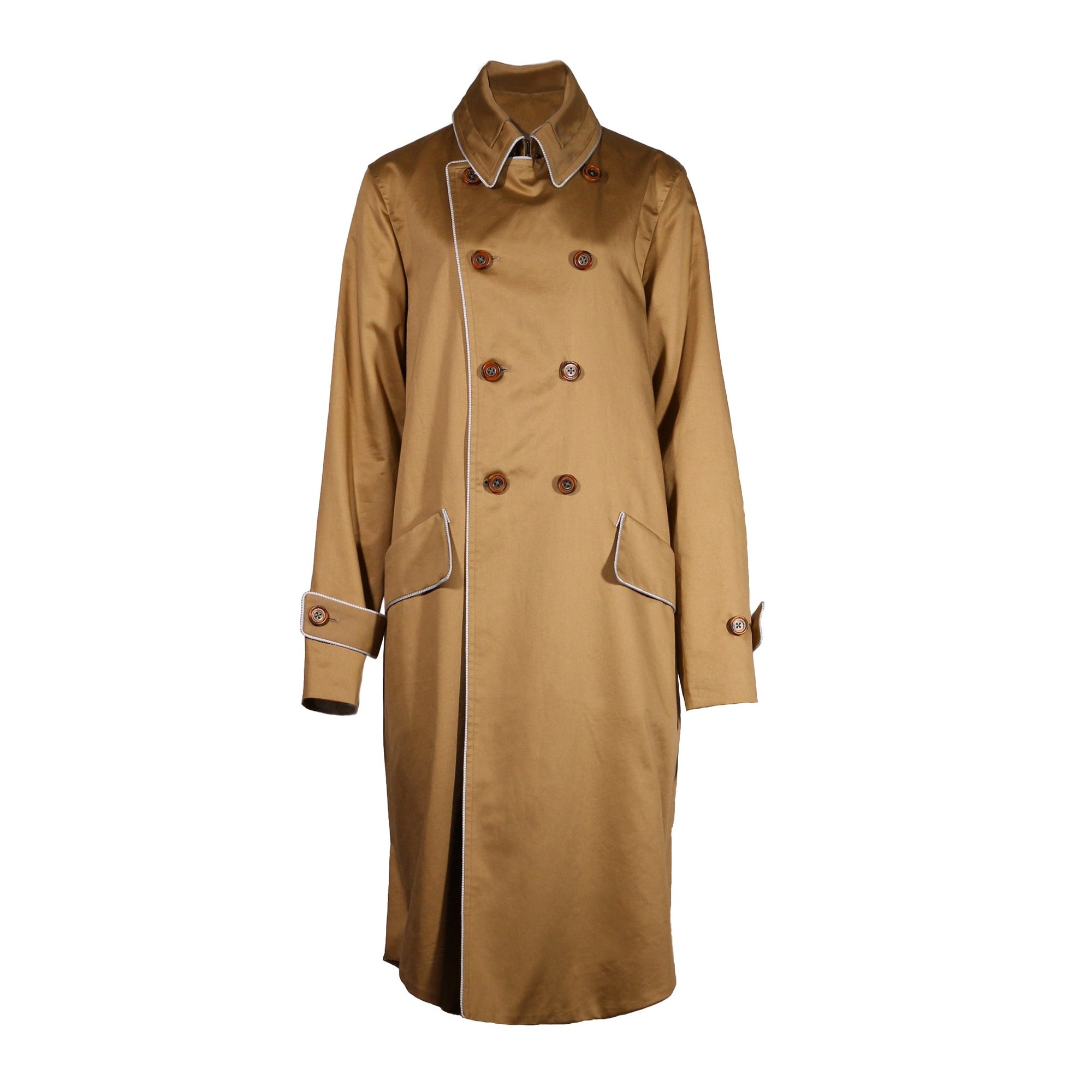 Cotton-Blend Trench Coat | Camel