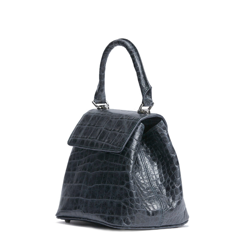 JANEPAIK SEOUL﻿ - Anne Crocodile-Effect Leather Bag | Navy, buy at doors. nyc