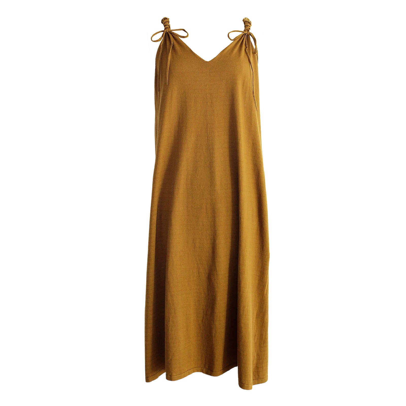 Cashmere Cotton House Dress | Rum Caramel