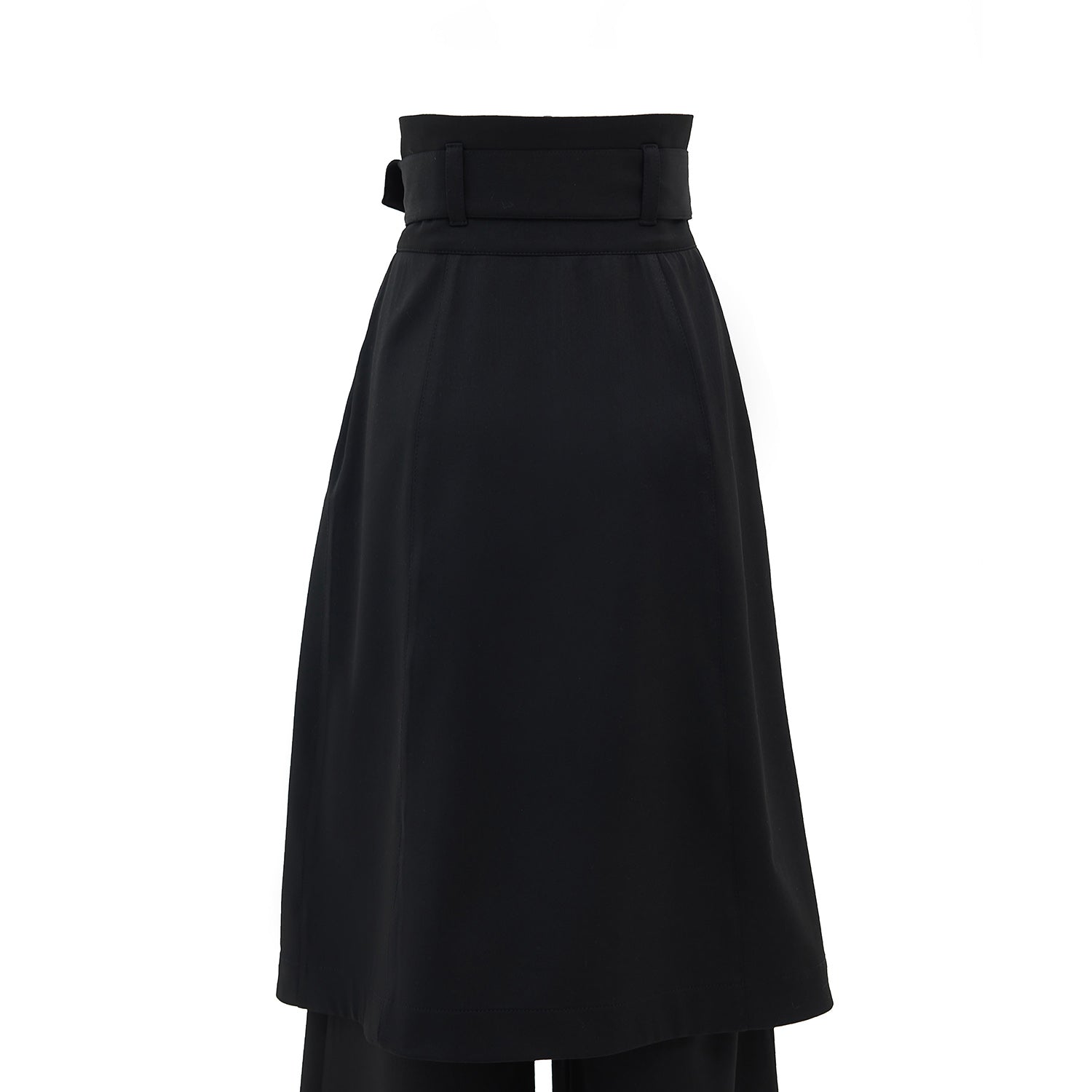 JULIA ALLERT - Wide Leg Trousers With Skirt Overlay | Black, buy at DOORS NYC