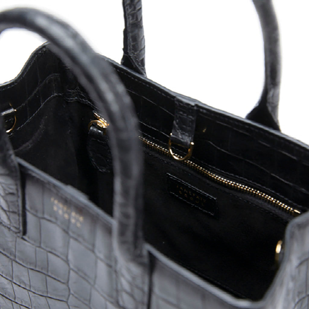 JANEPAIK SEOUL﻿ - Loui Crocodile-Effect Leather Bag | Black, buy at doors. nyc